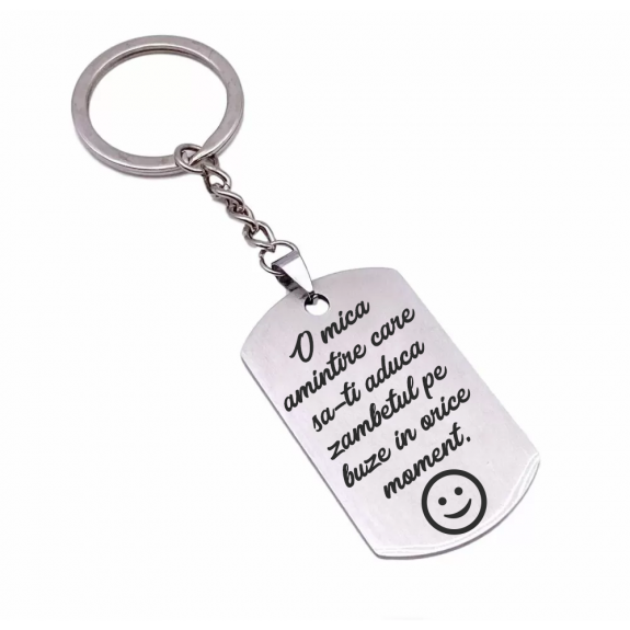 Breloc personalizat pentru iubiti sau prieteni din inox